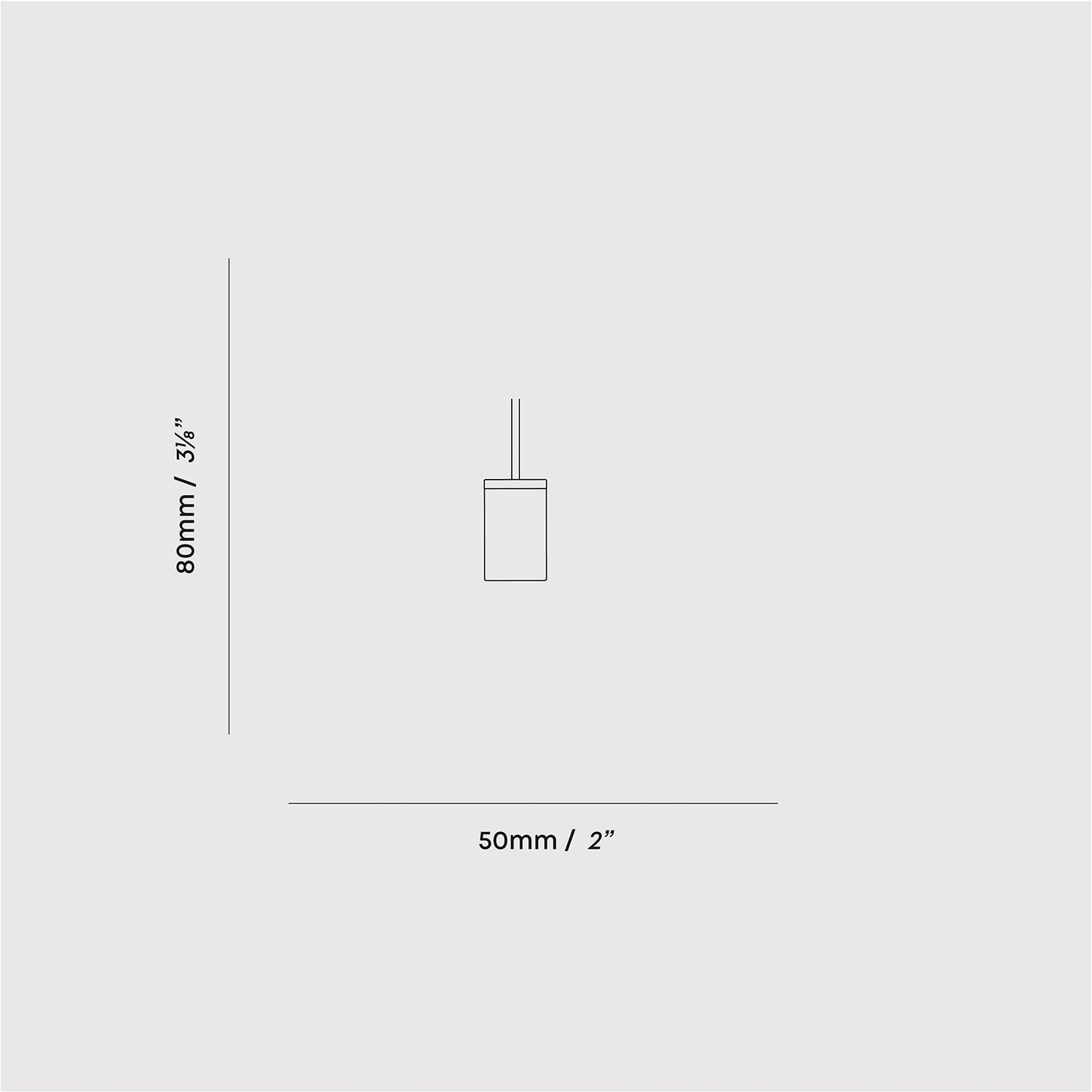 Tala Knuckle Pendant in Oak dimensions diagram