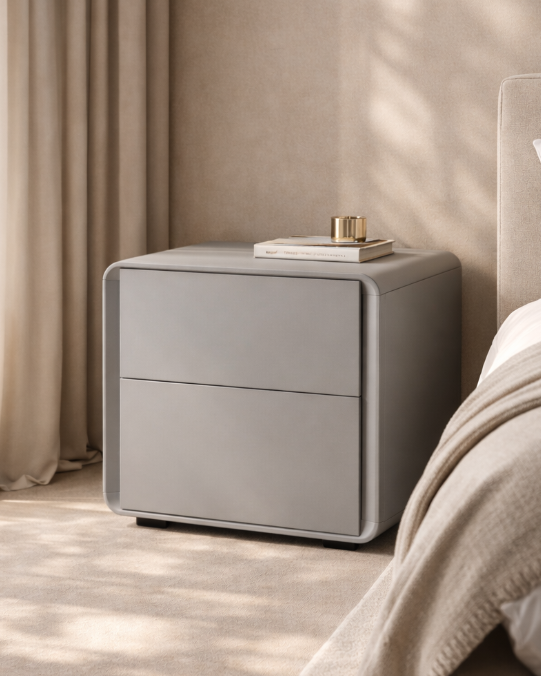 Tommy Franks Kota bedside table in grey