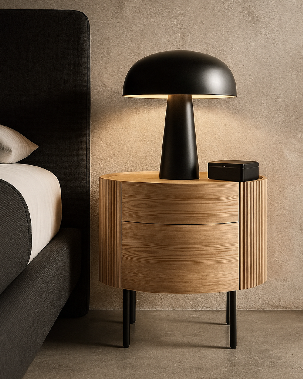 Tommy Franks Lantine bedside table in ash oak