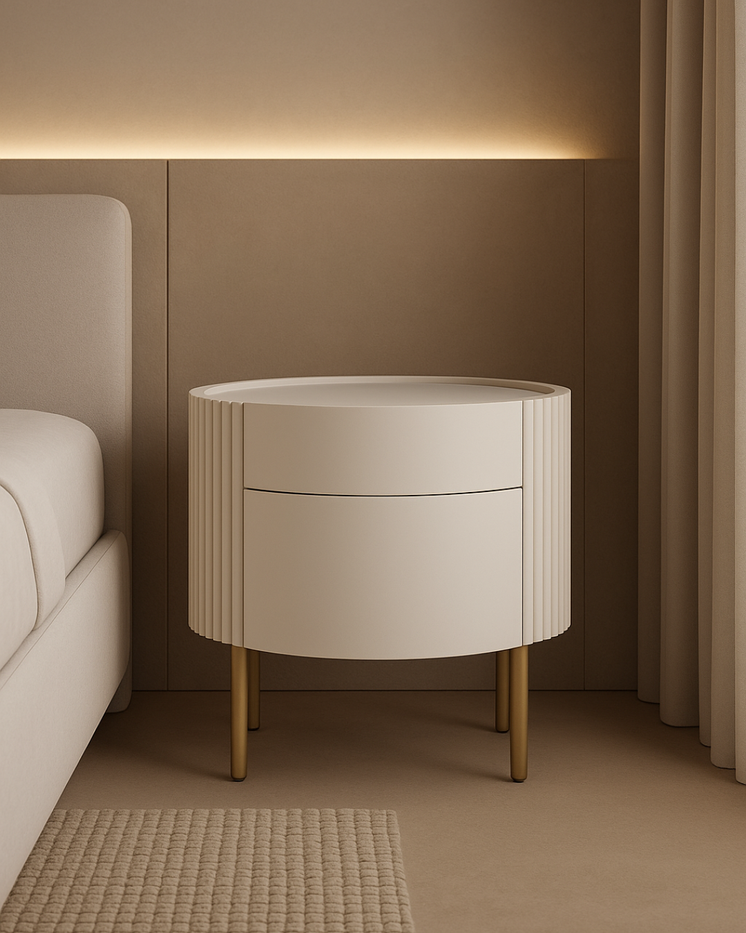Tommy Franks Lantine bedside table in beige