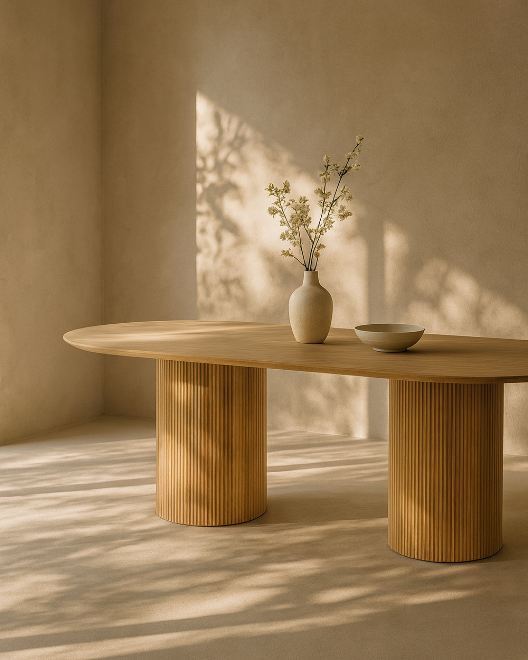 Tommy Franks Lantine 240 pill shaped dining table in ash oak