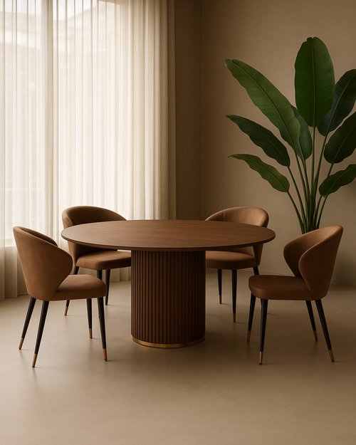 Tommy Franks Bellroy dining chair in Warwick Eastwood tan