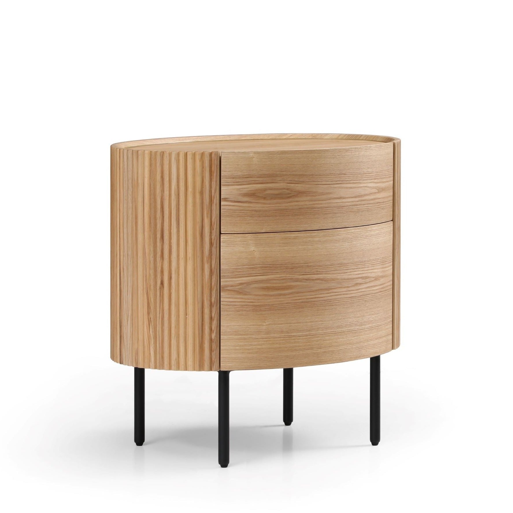 Tommy Franks Lantine ash oak bedside table, alternate view