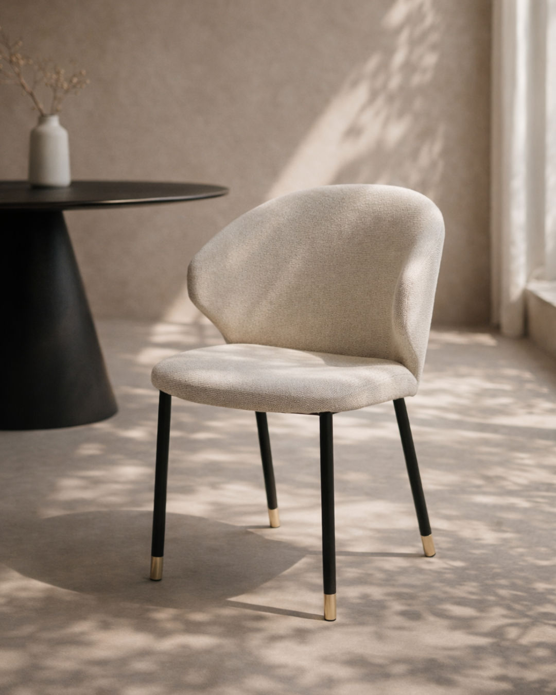 Tommy Franks Lexy dining chair in Warwick Bodhi linen