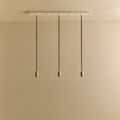 Linear Triple Pendant in Brass