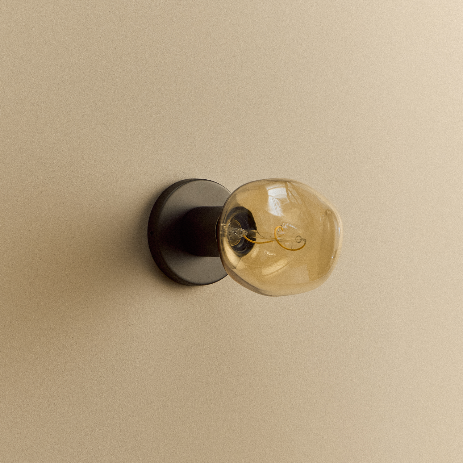 Tala Lochan Wall Light in Graphite + Voronoi I shown illuminated (view 2)