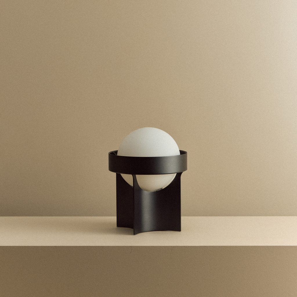 Tala Loop Table Lamp in Dark Grey + Sphere IV shown unlit