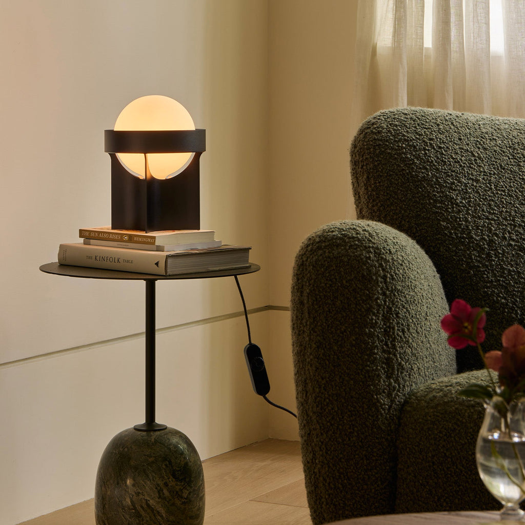Tala Loop Table Lamp in Dark Grey + Sphere IV