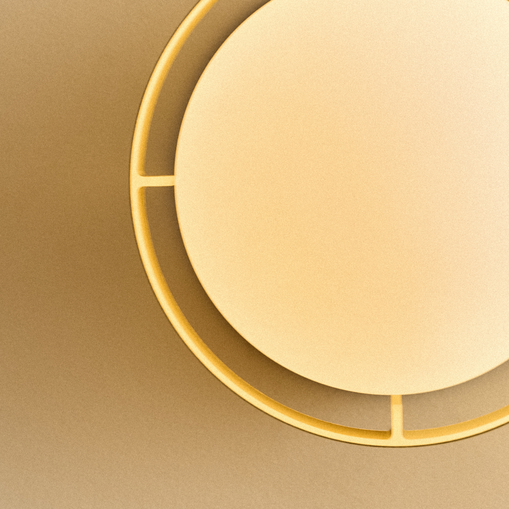 Tala Loop Wall Light in Gold + Sphere IV close-up detail of the finish (view 2)