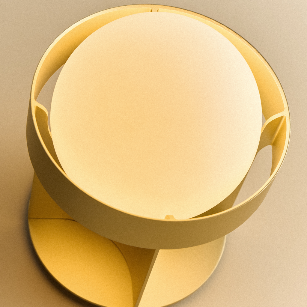 Tala Loop Wall Light in Gold + Sphere IV close-up detail of the finish