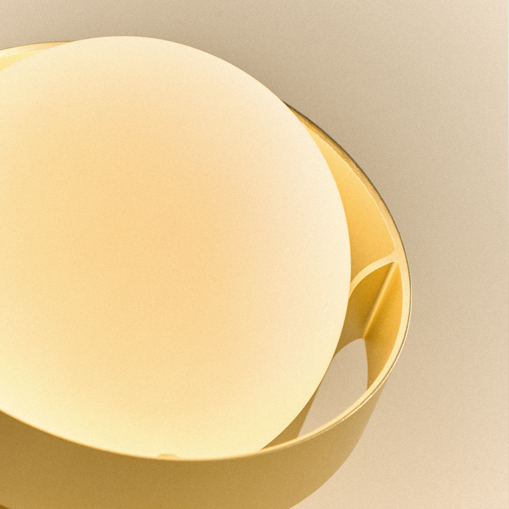 Tala Loop Wall Light in Gold + Sphere IV close-up detail of the finish (view 3)