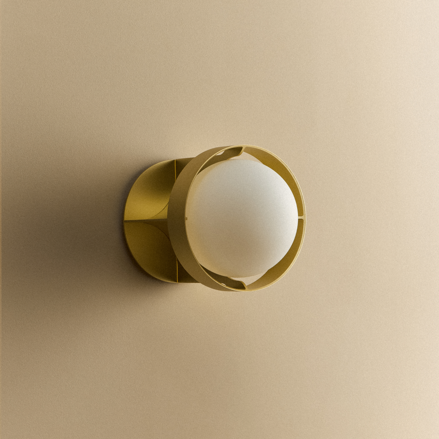 Tala Loop Wall Light in Gold + Sphere IV shown unlit