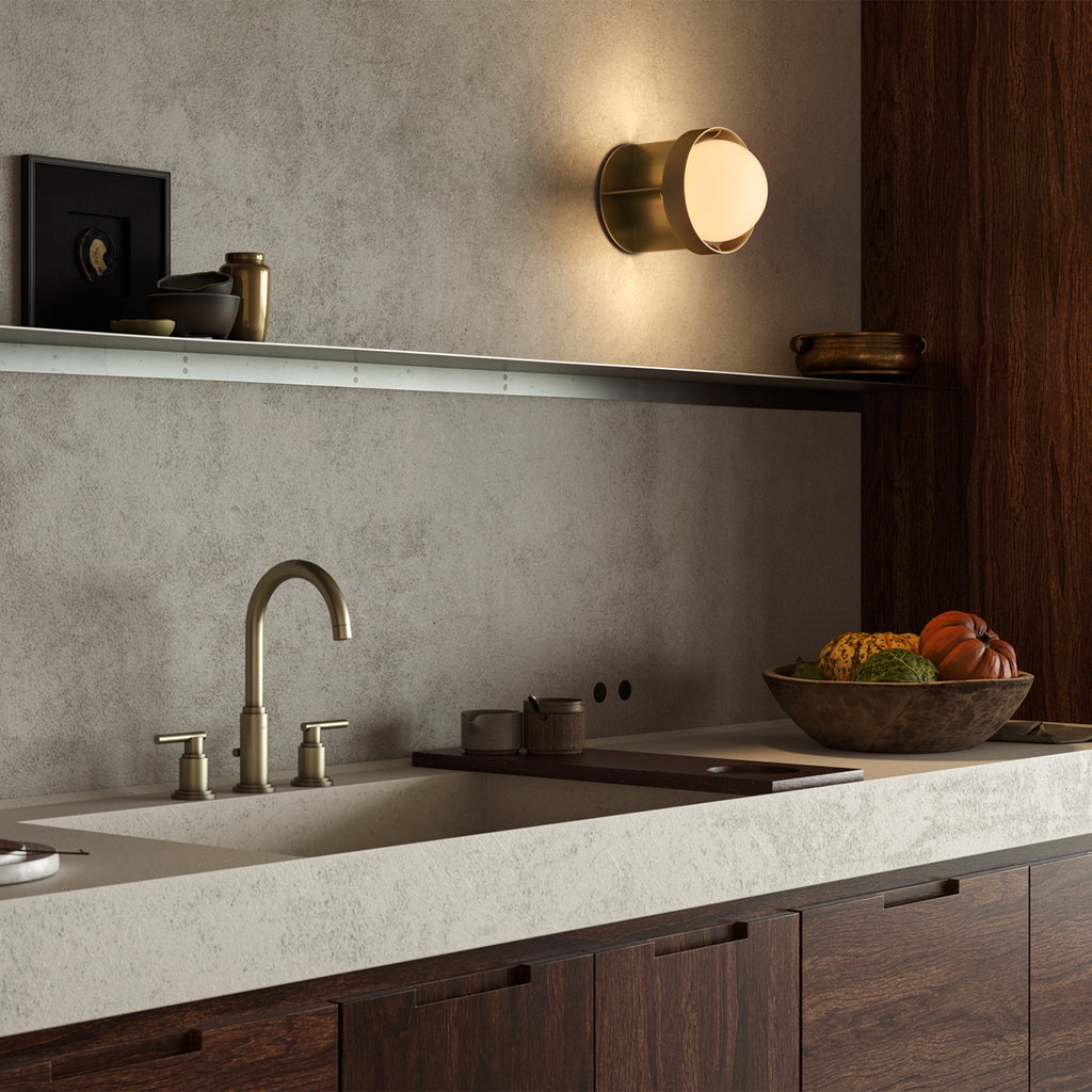 Tala Loop Wall Light in Gold + Sphere IV