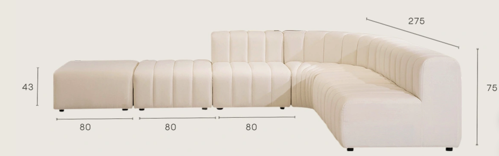 Araco Atelier Leo Corner Sofa Cinder