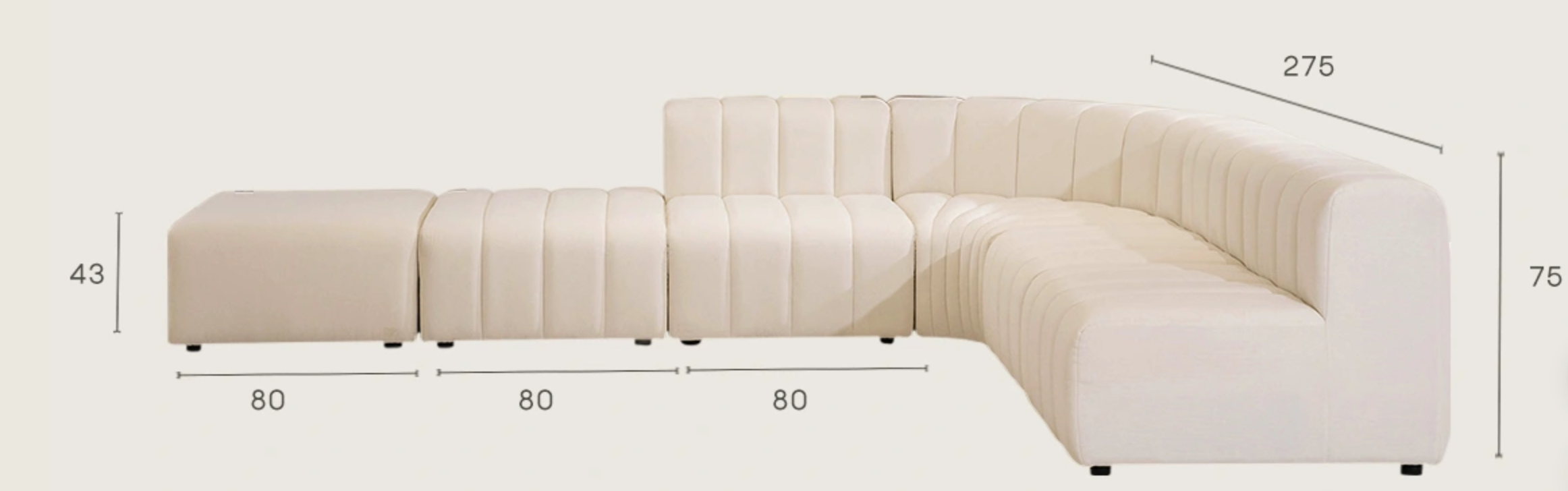 Araco Atelier Leo Corner Sofa Wicker