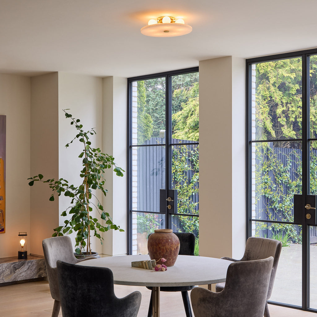 Tala Magma Flush Mount in a styled interior setting