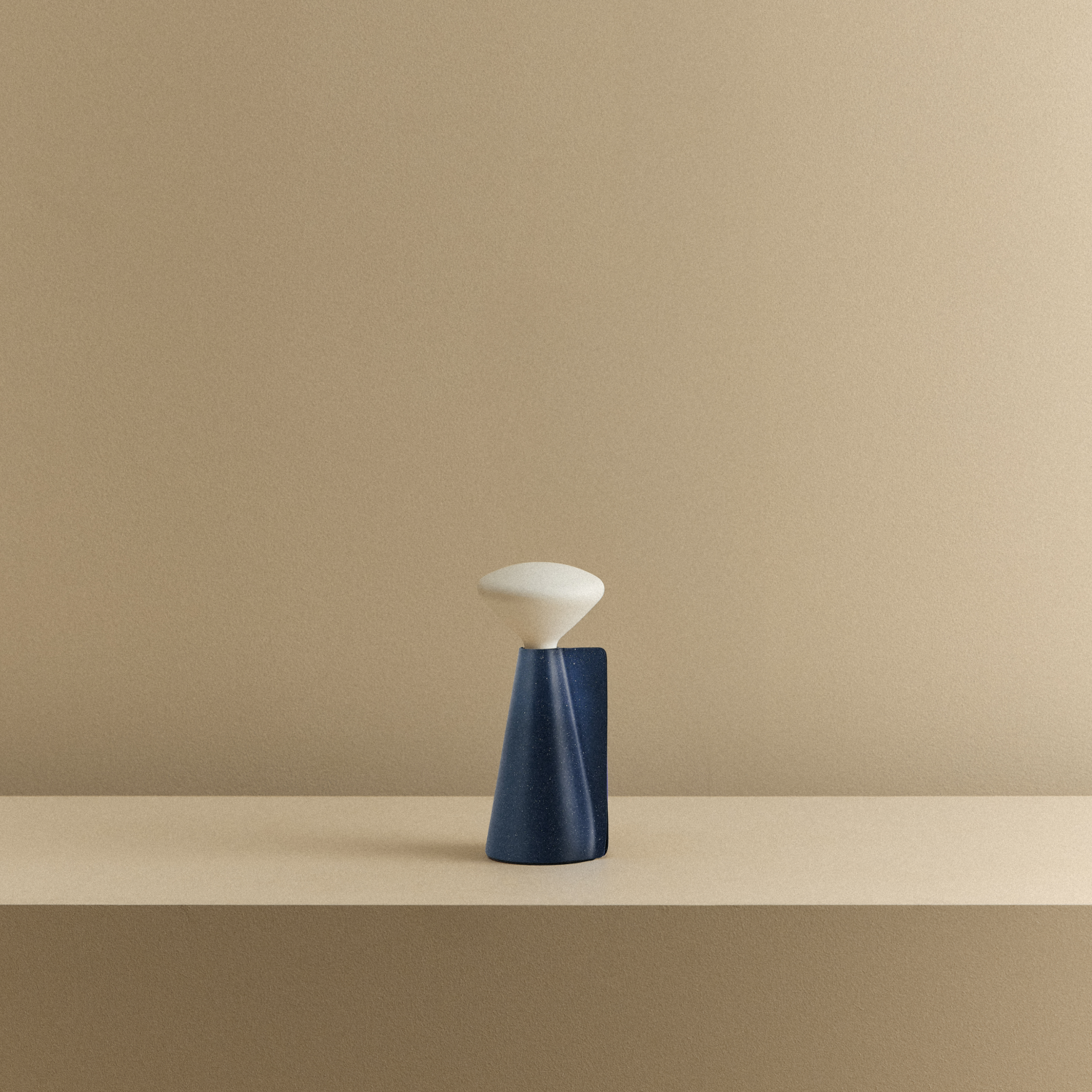 Tala Mantle Portable Lamp in Cobalt Blue shown unlit