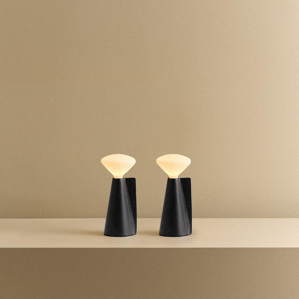 Tala Mantle Portable Lamp in Granite Black - Set of 2