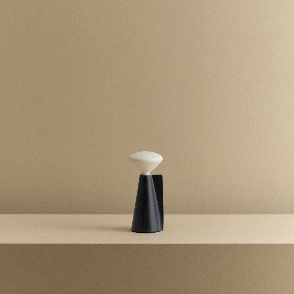 Tala Mantle Portable Lamp in Granite Black shown unlit