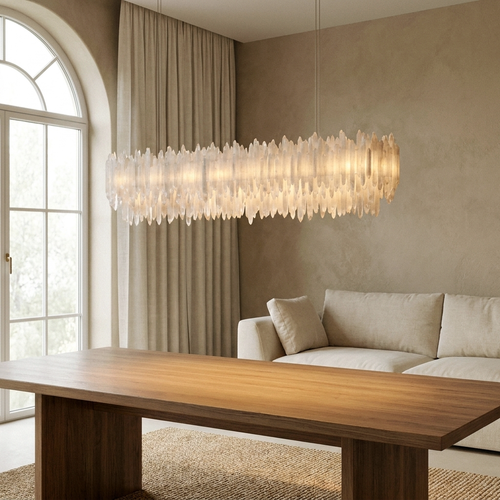 Araco Lumière Radiant Marlowe selenite pendant light, alternate view