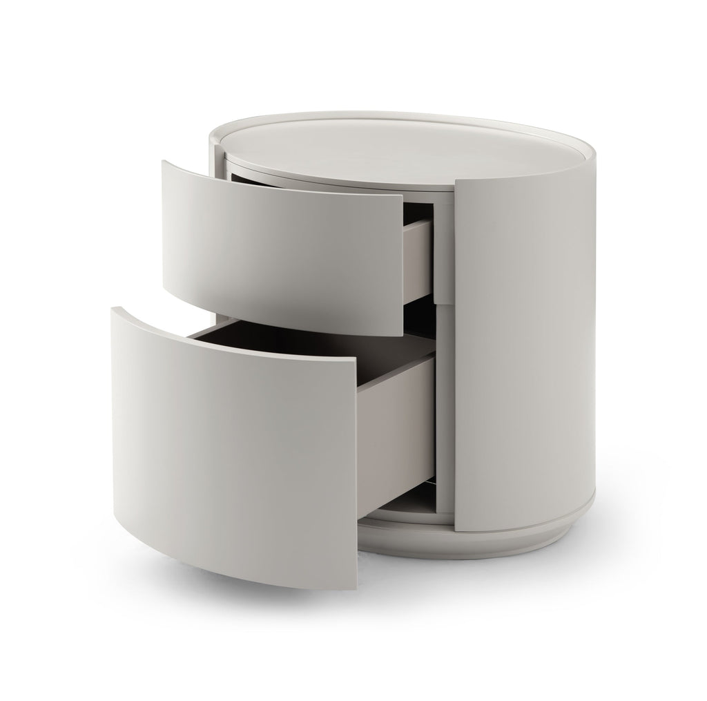 Ming Bedside Table - Matte Beige