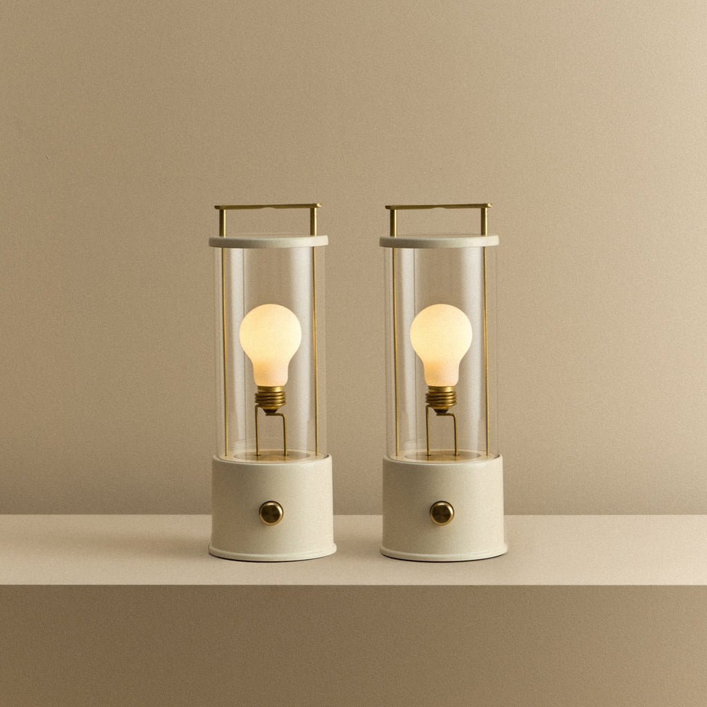 Tala The Muse 1.0 Portable Lamp in Candlenut White - Set of 2 shown illuminated