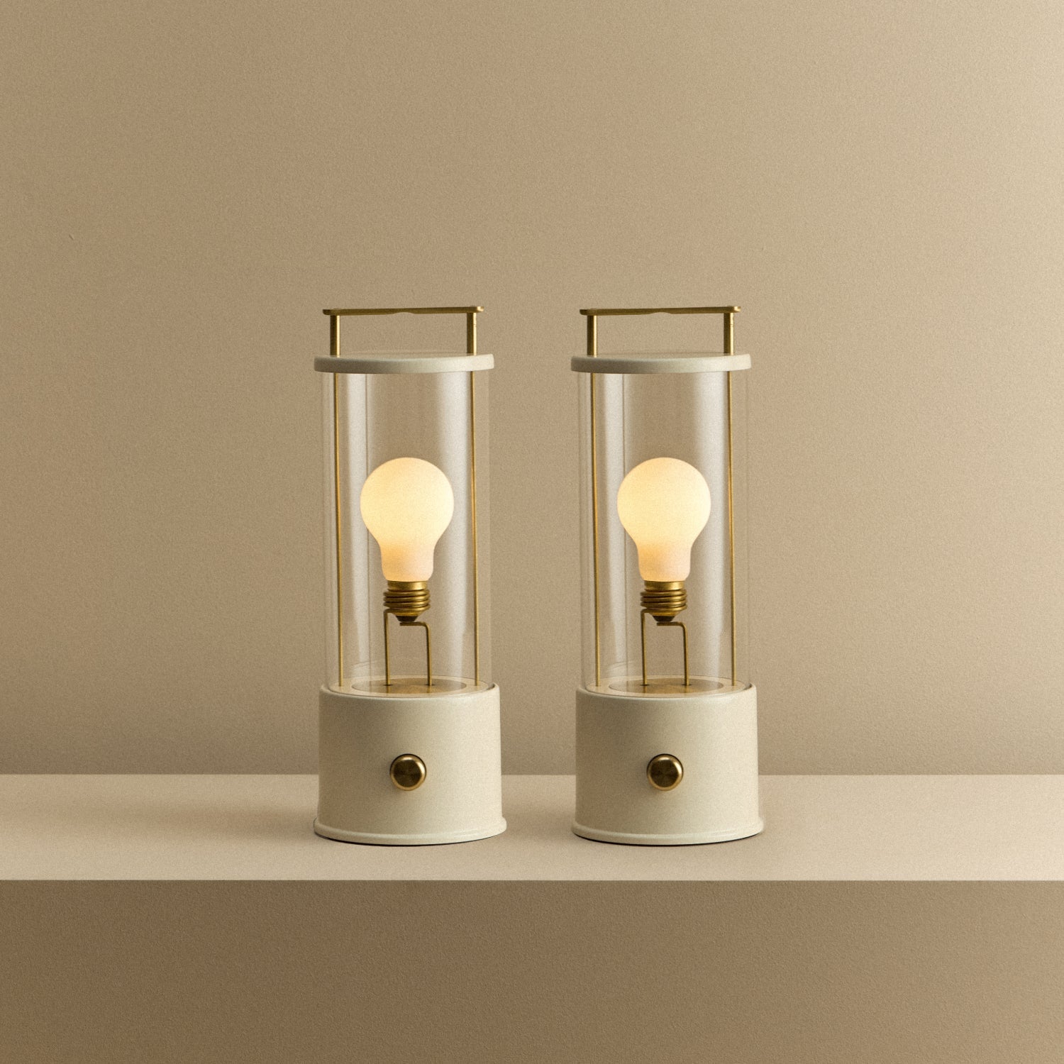 Tala The Muse 1.0 Portable Lamp in Candlenut White - Set of 2 shown illuminated