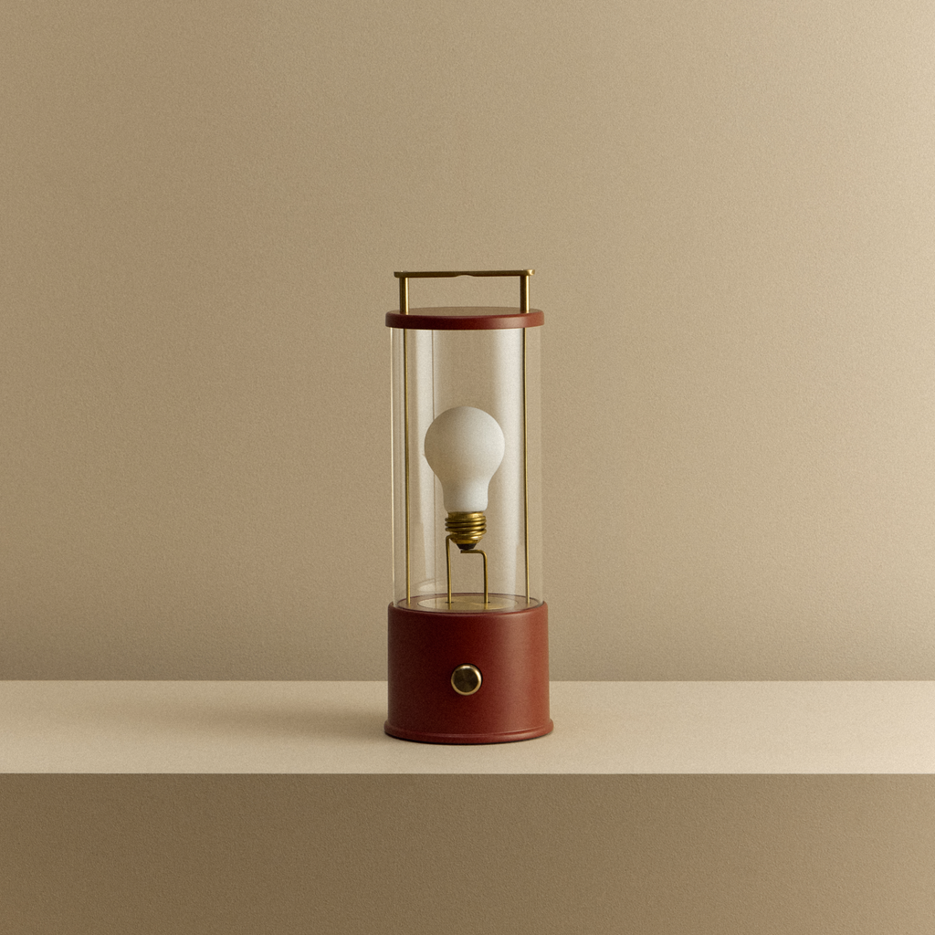 Tala The Muse Portable Lamp in Pomona Red shown unlit
