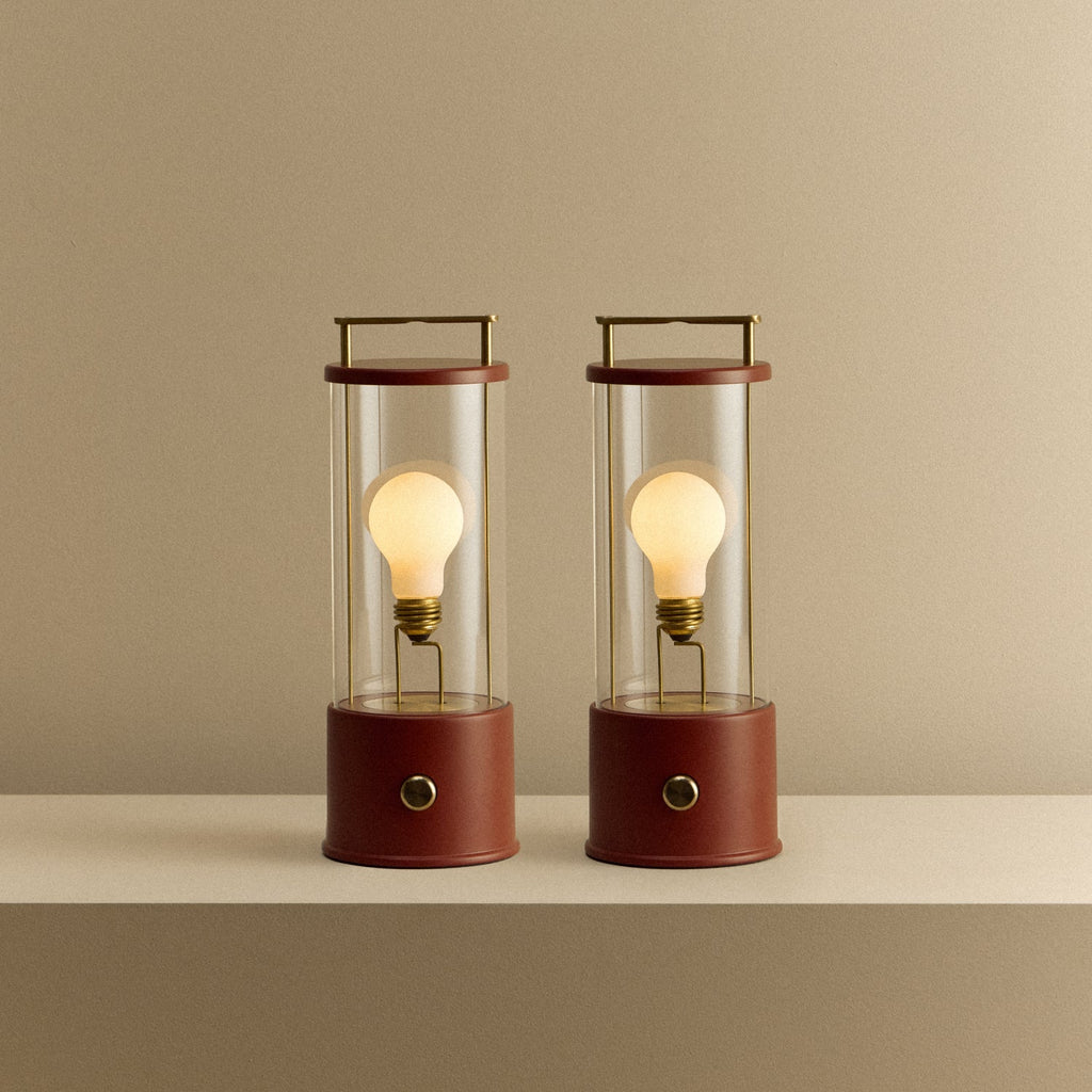 Tala The Muse 1.0 Portable Lamp in Pomona Red - Set of 2 shown illuminated