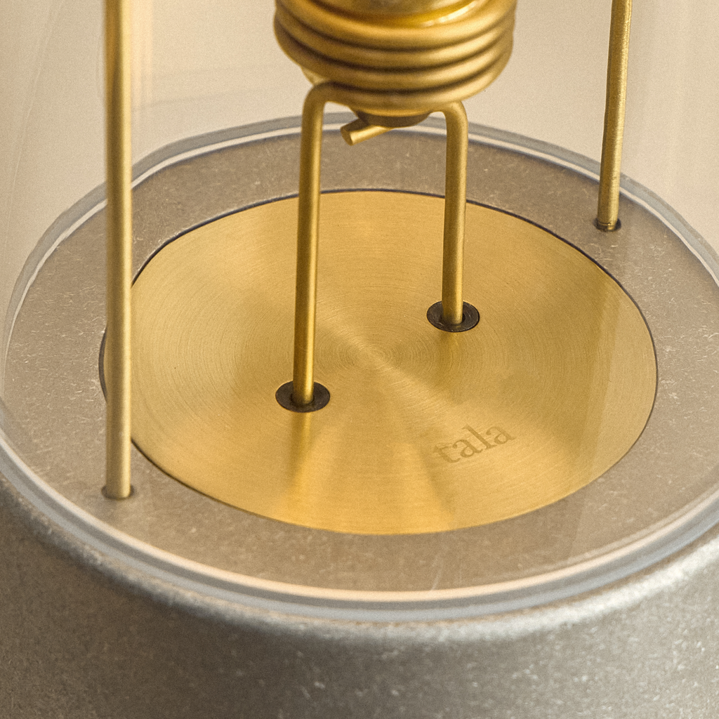 Tala The Rugged Muse 1.0 Portable Lamp in Raw Aluminium - Set of 2 close-up detail of the finish (view 3)