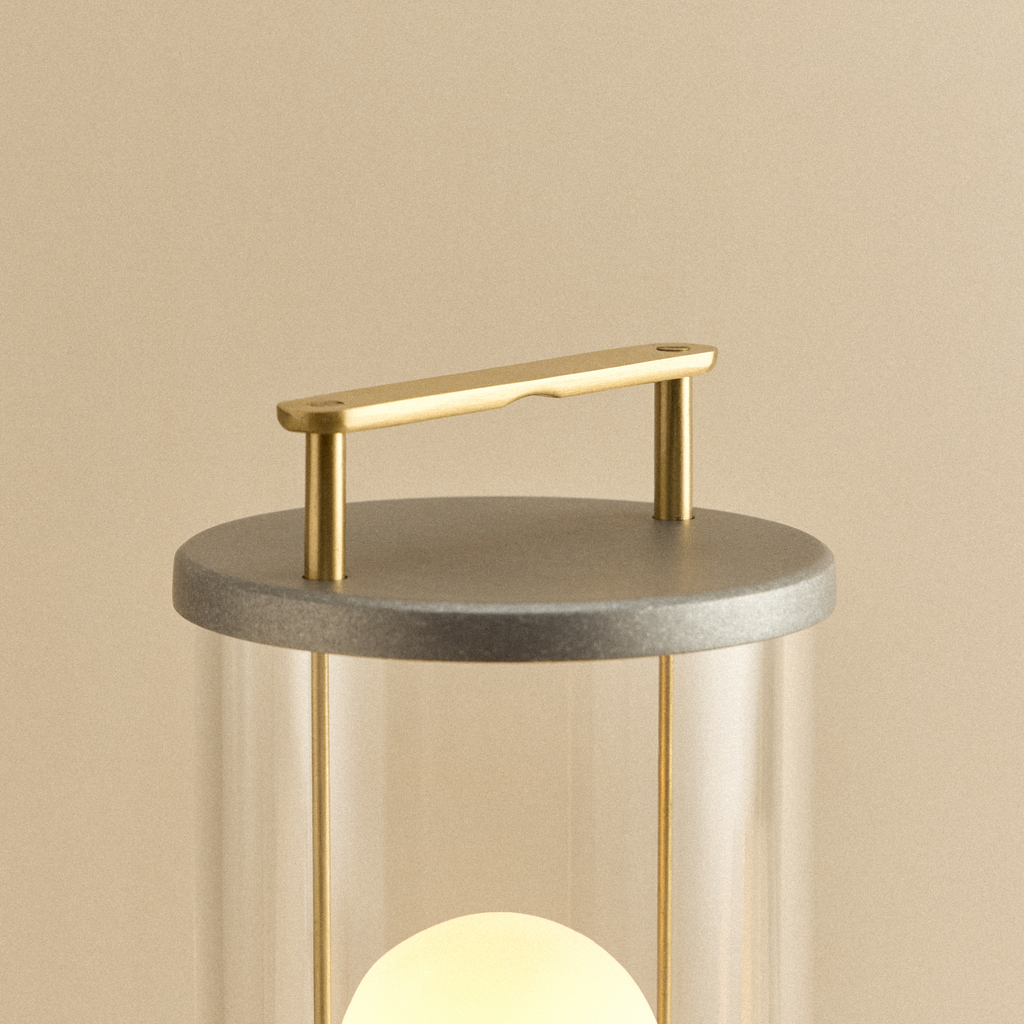 Tala The Rugged Muse Portable Lamp in Raw Aluminium close-up detail of the finish (view 2)