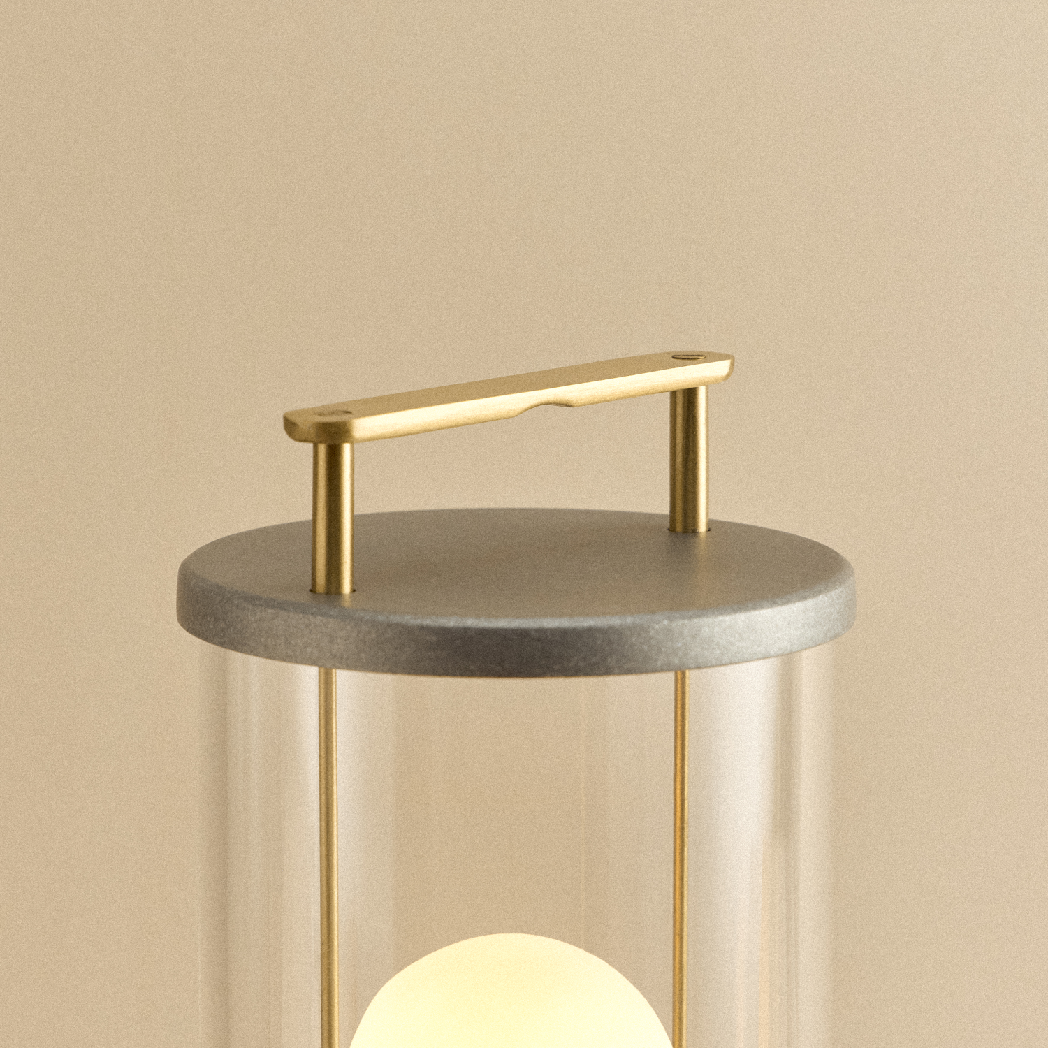 Tala The Rugged Muse Portable Lamp in Raw Aluminium close-up detail of the finish (view 2)