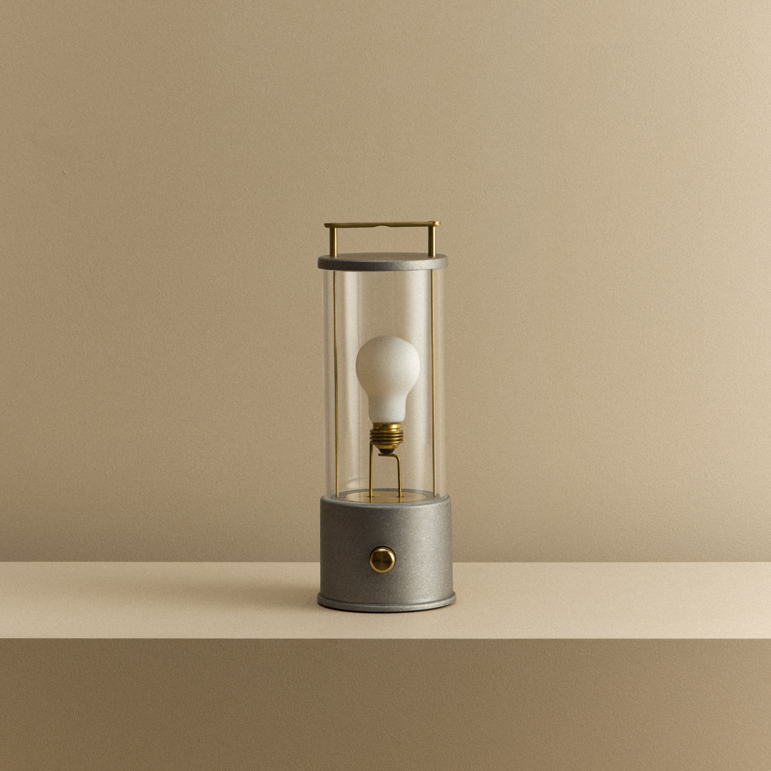Tala The Rugged Muse Portable Lamp in Raw Aluminium shown unlit