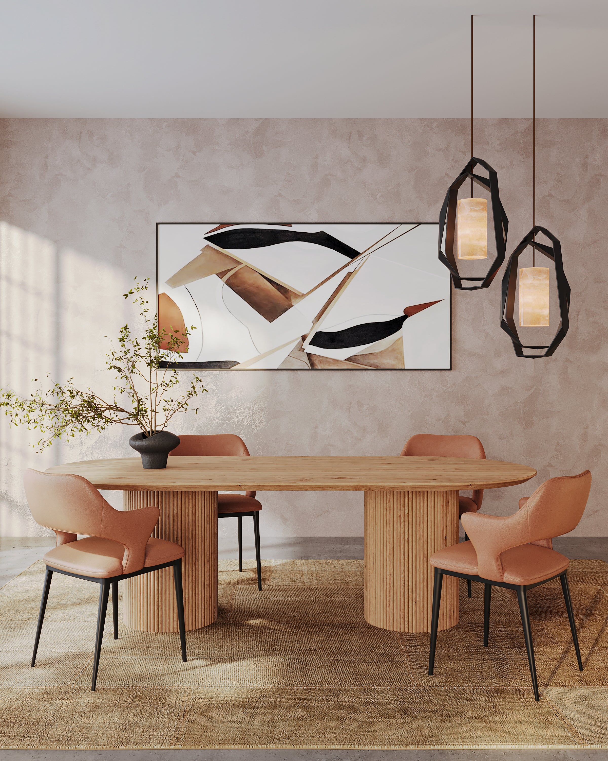 Tommy Franks Lantine pill shaped dining table, alternate view