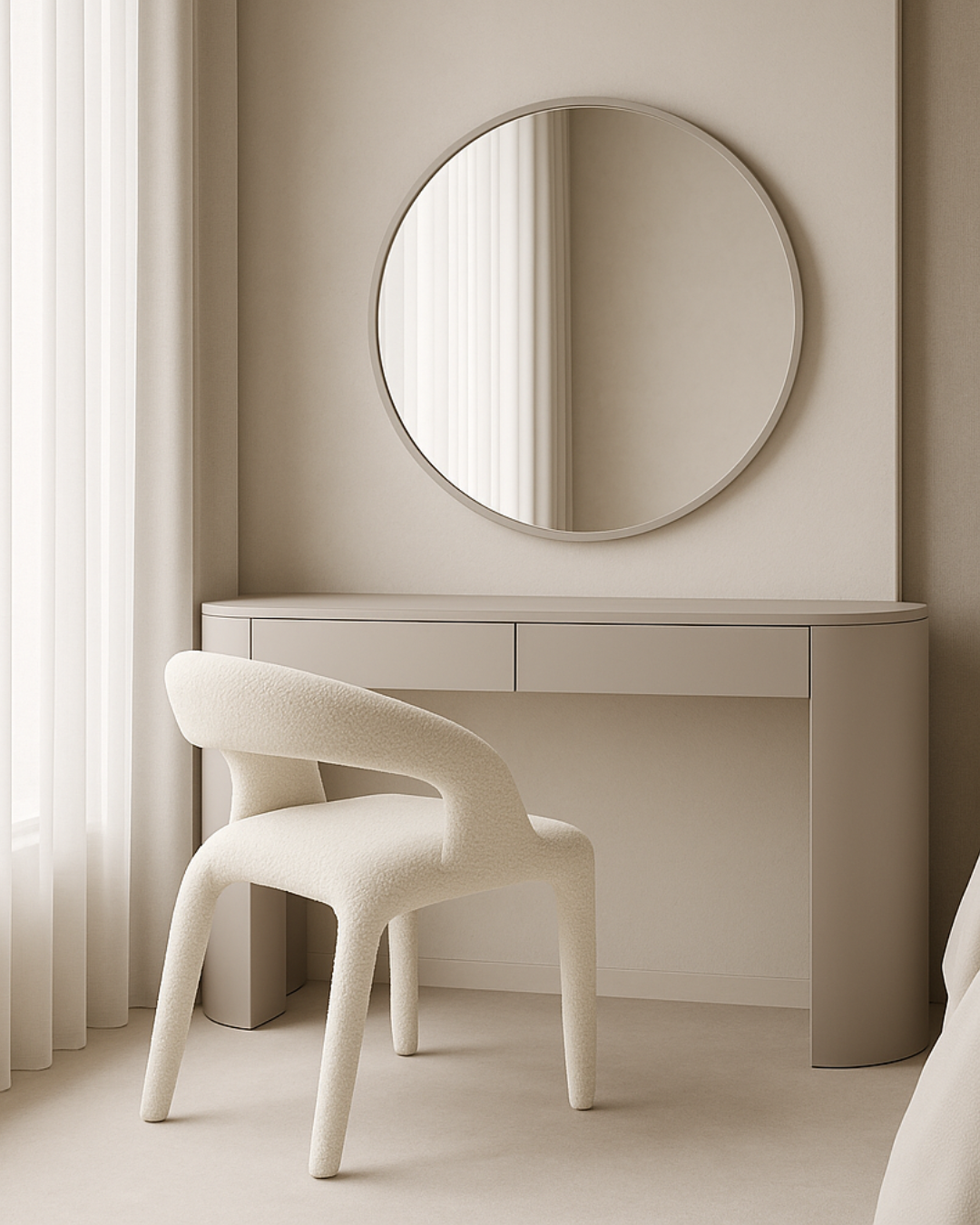 Tommy Franks Oakura console table in matte beige