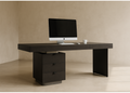 Oston Desk - Smoke Oak - Left Hand Drawers