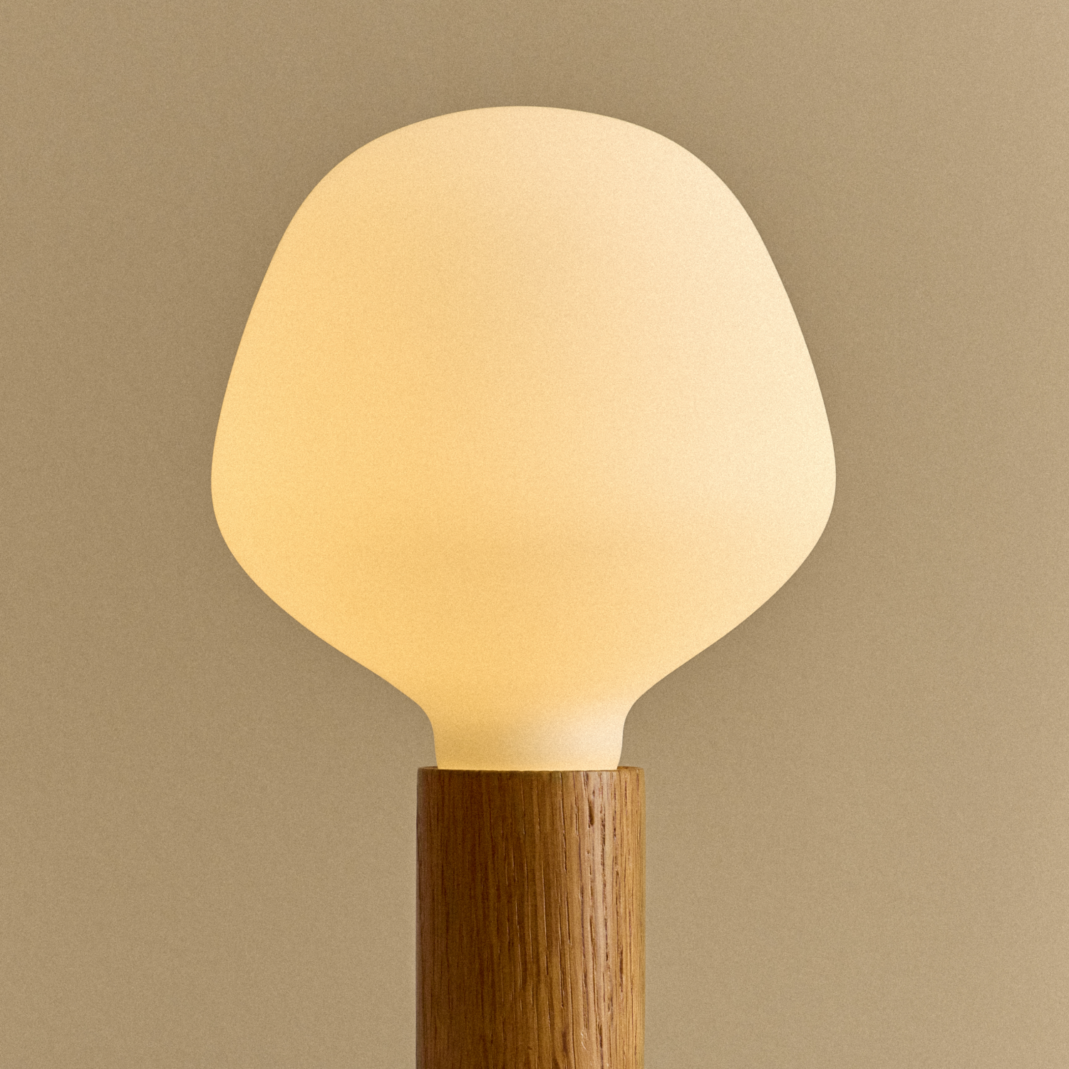 Tala Knuckle Table Lamp in Oak + Enno close-up detail of the finish (view 2)