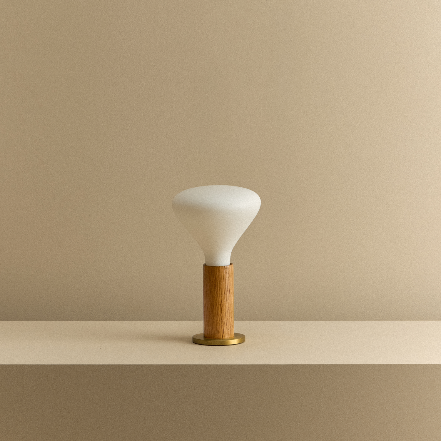 Tala Knuckle Table Lamp in Oak + Noma shown unlit