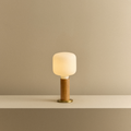 Knuckle Table Lamp in Oak + Oblo