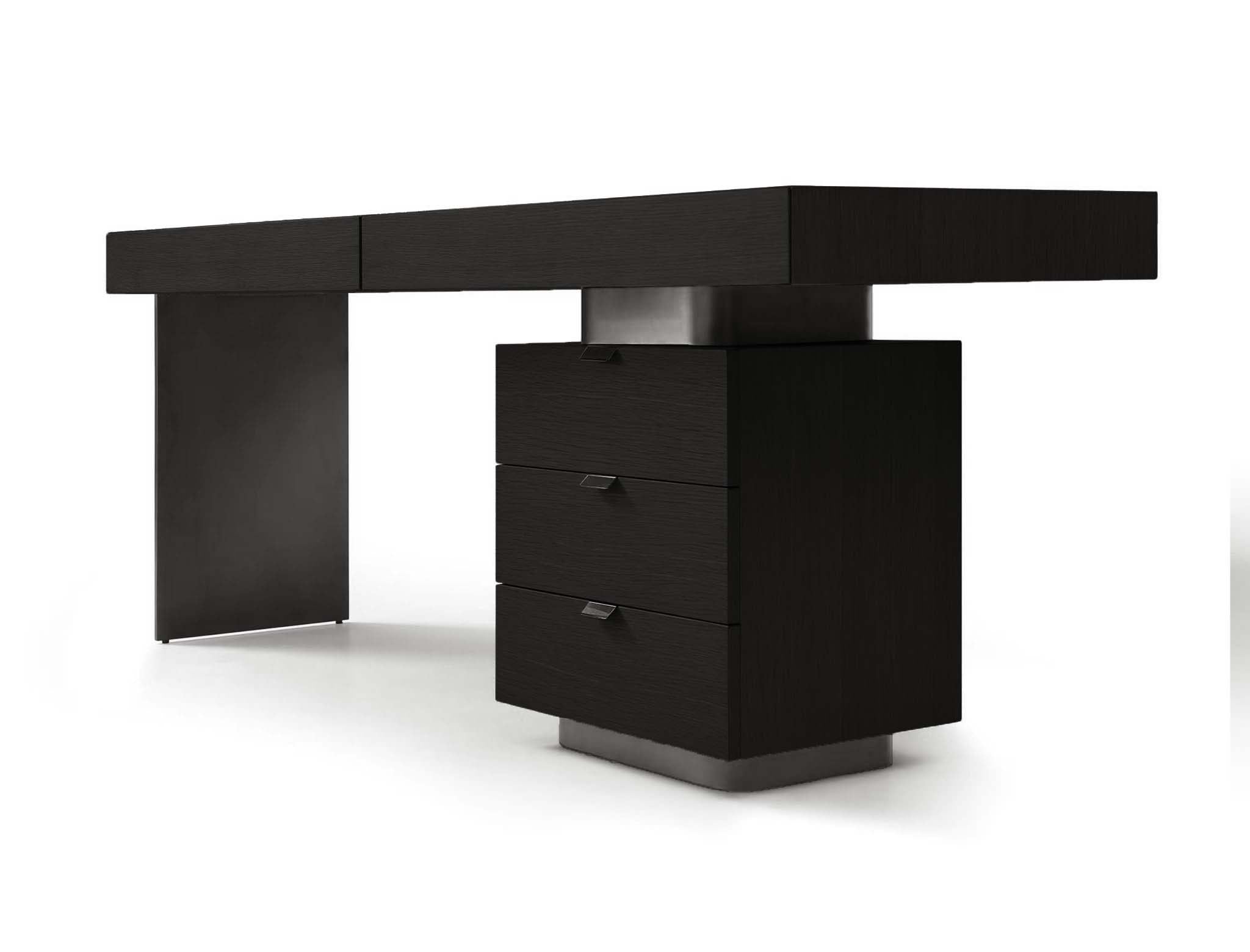 Tommy Franks Oston smoke oak desk, alternate view