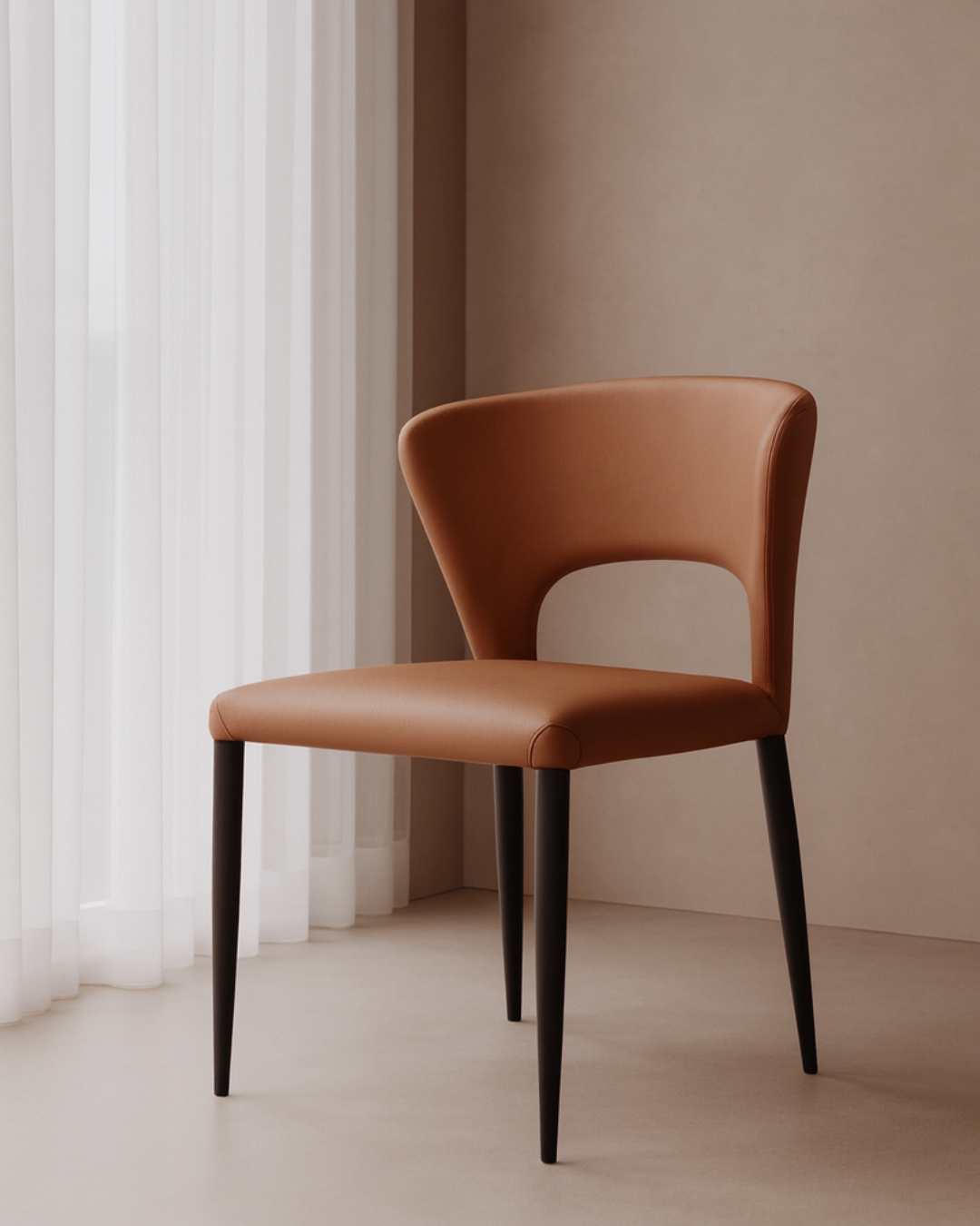 Tommy Franks Pari II dining chairs in tan, set of two