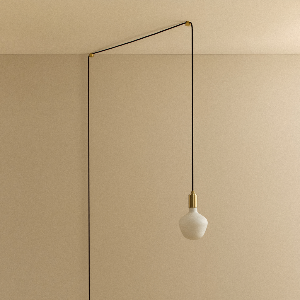 Tala Enno Plug-In Pendant in Brass shown unlit