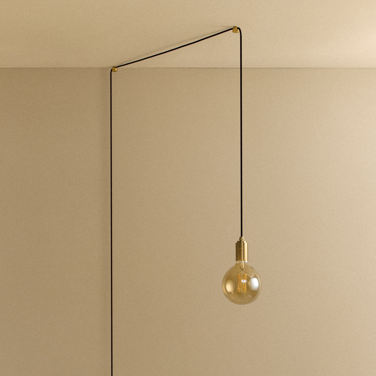 Tala Gaia Plug-In Pendant in Brass shown unlit