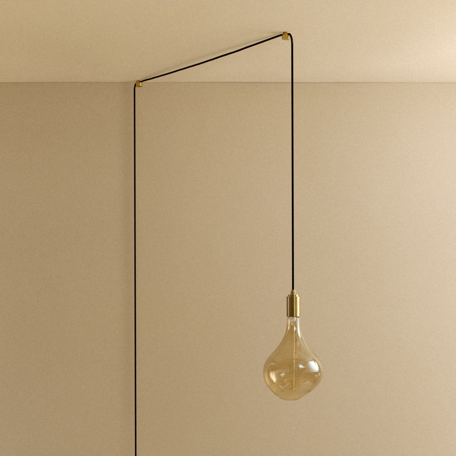Tala Voronoi II Plug-In Pendant in Brass shown unlit