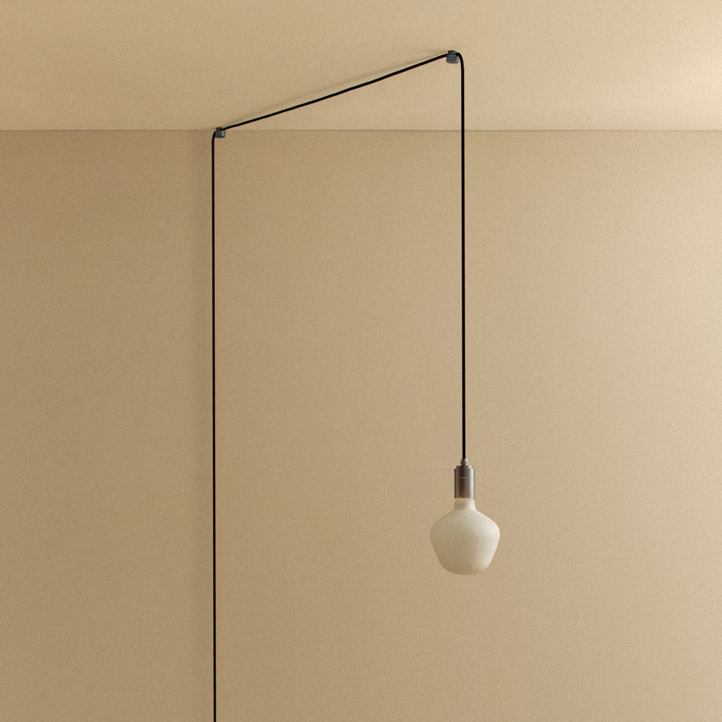 Tala Enno Plug-In Pendant in Graphite shown unlit