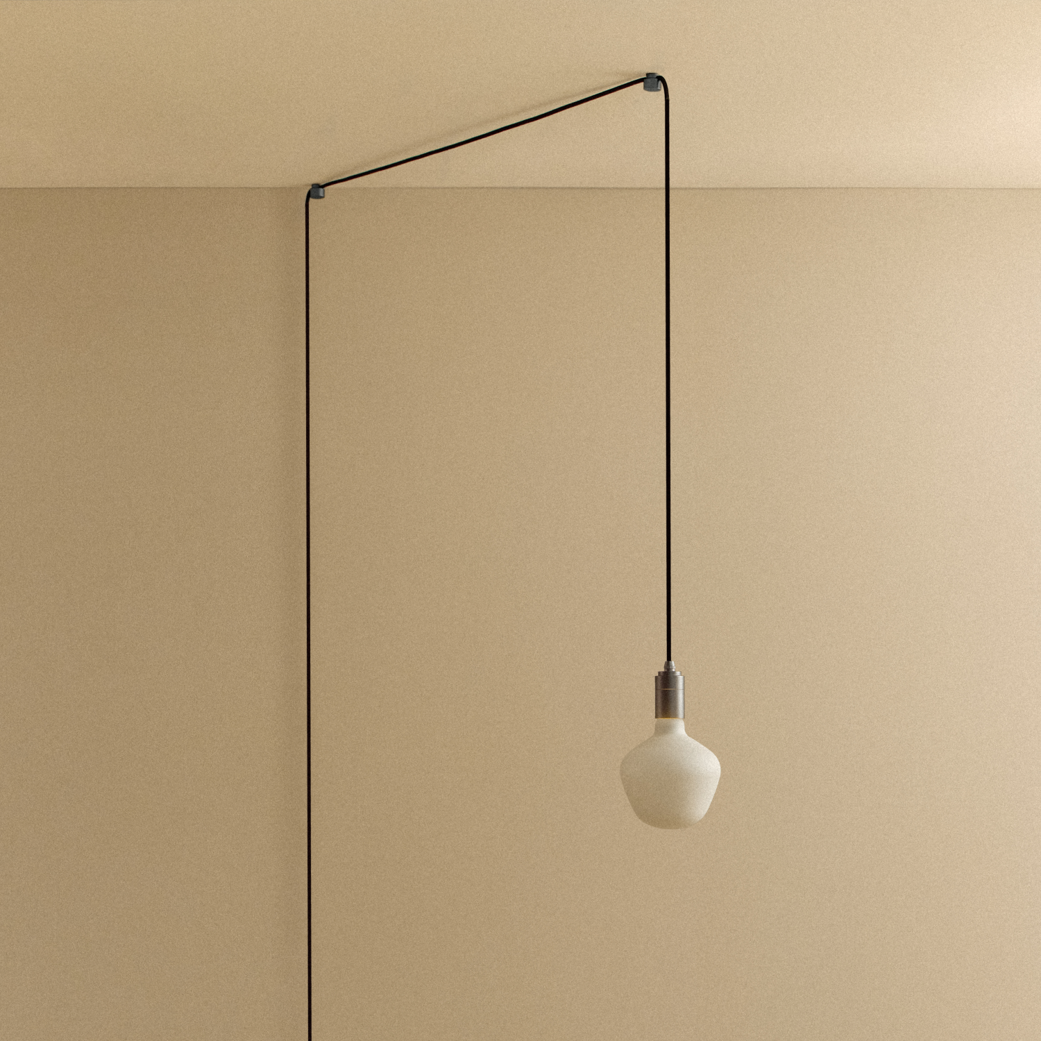 Tala Enno Plug-In Pendant in Graphite shown unlit