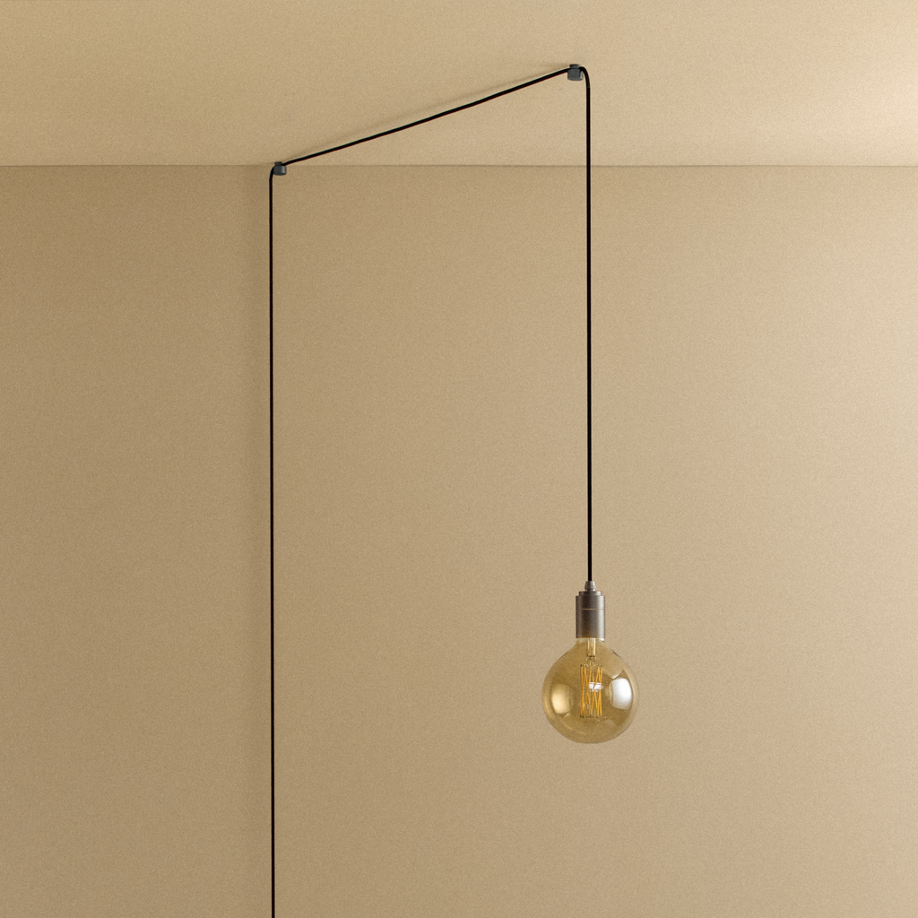 Tala Gaia Plug-In Pendant in Graphite shown unlit