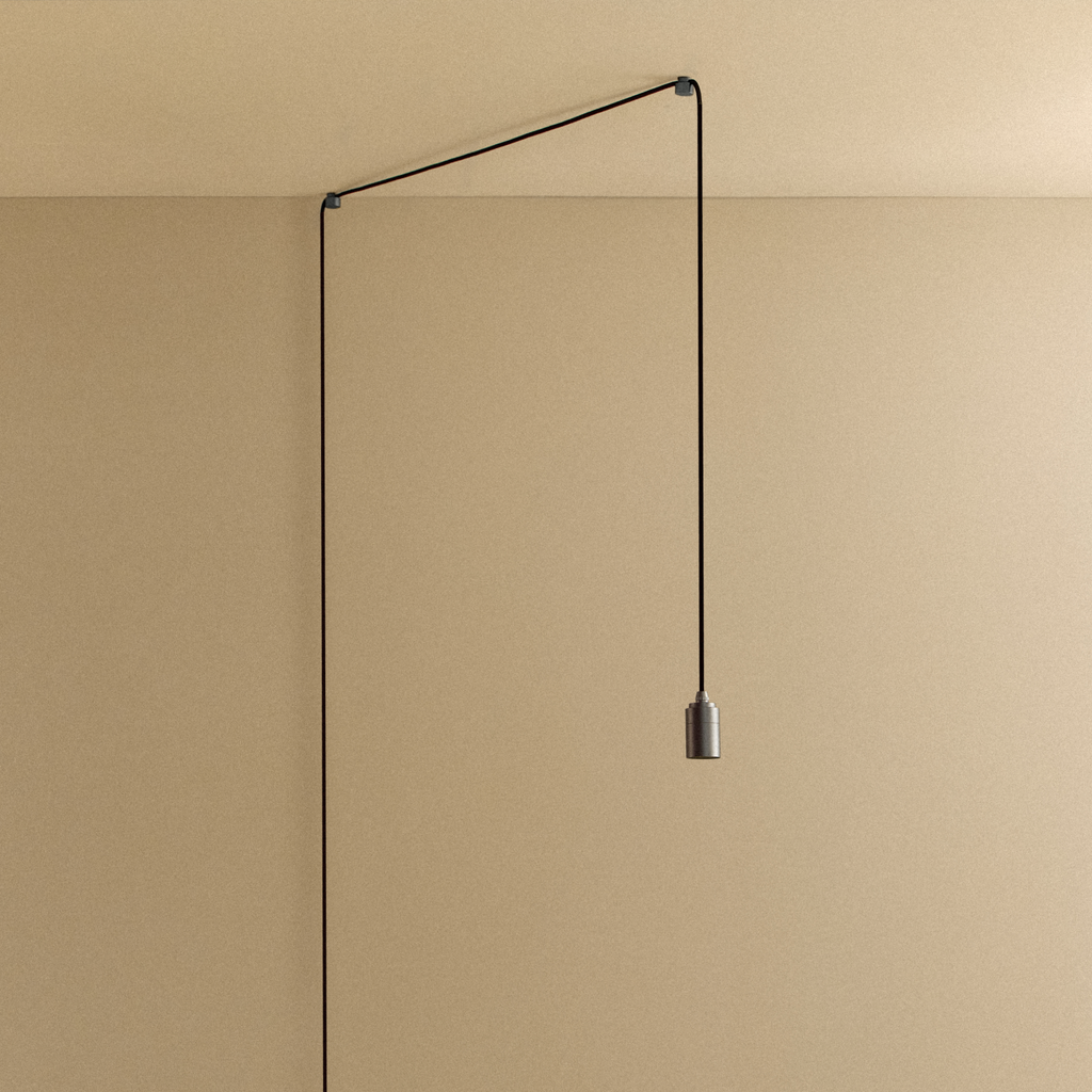 Tala Plug-In Pendant in Graphite fixture shown without a bulb