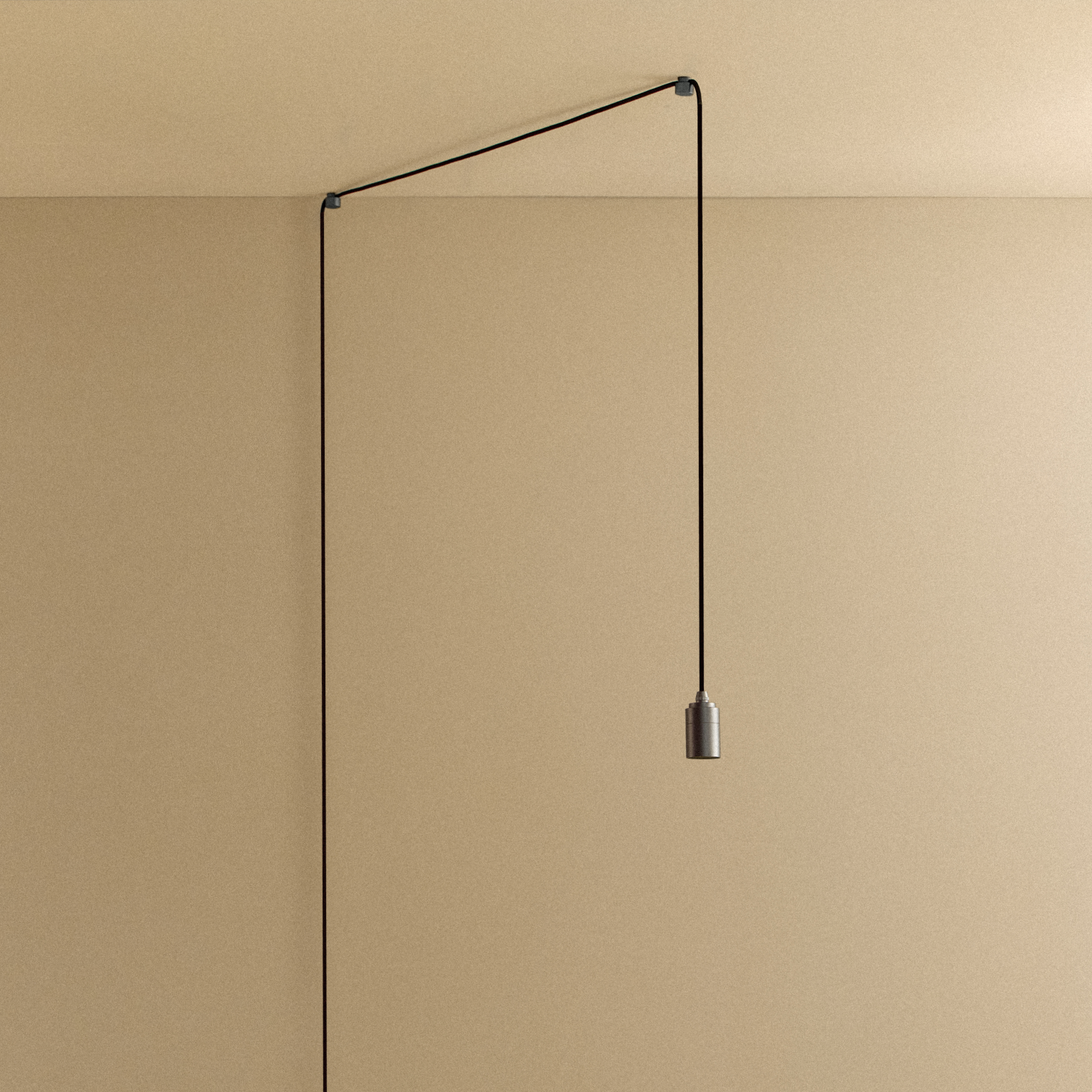 Tala Plug-In Pendant in Graphite fixture shown without a bulb