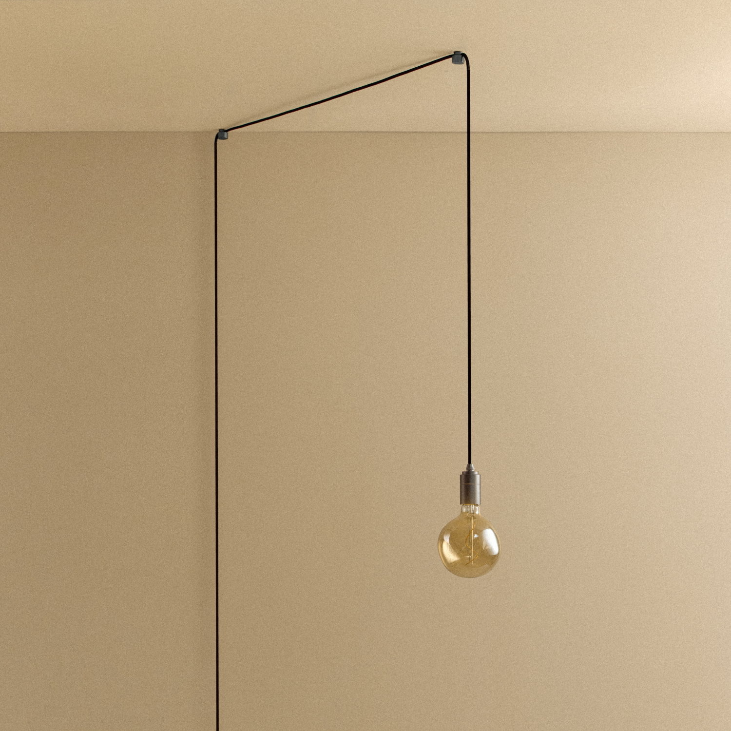 Tala Voronoi I Plug-In Pendant in Graphite shown unlit